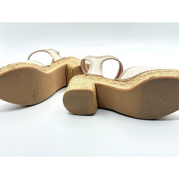 NAGUISA Womens 38 Sz 7‎ Spain White Espadrilles - Var Ecru-beige Anthropologie - Picture 5 of 6